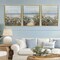 Stupell Industries Wildflower Coastline Landscape 3 Piece Black Framed Floater Canvas Set, design by Sally Swatland